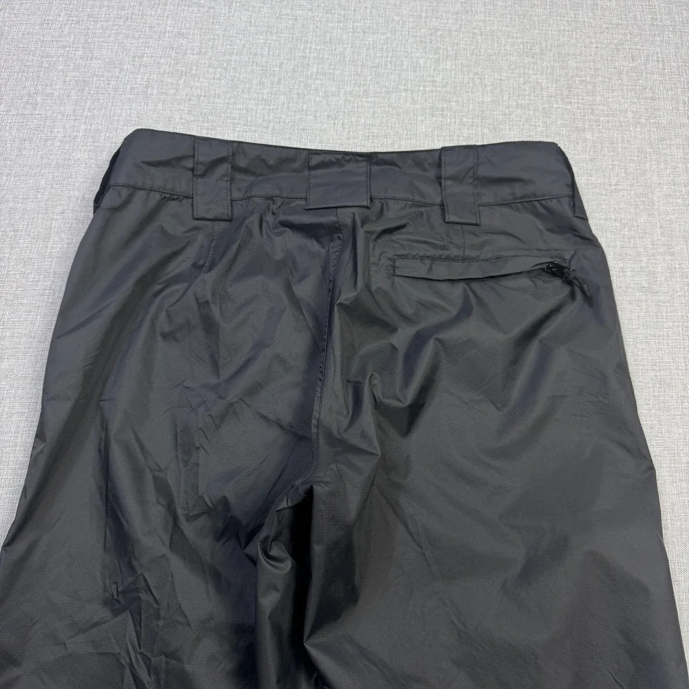 Grundens Rain Pants Mens Small Black Lined Waterproof Pockets Nylon Relaxed Fit